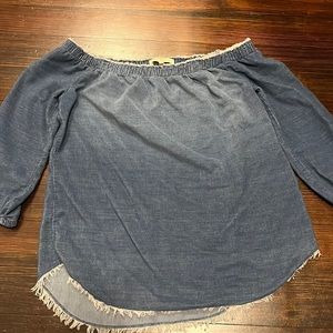 Chambray denim top